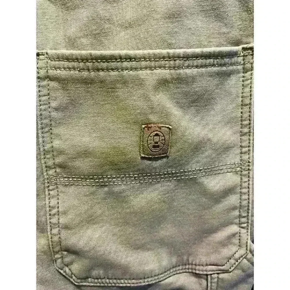 Coleman Pants Men's Khaki Jeans 36 x 32 NWOT Lined Carpenter Flat Front Cotton - Picture 5 of 7